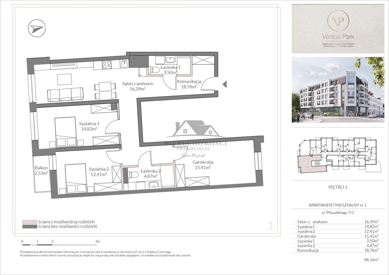 Apartment in Świnoujście, Osiedle Wyspiańskiego, Śródmieście - Widok 2