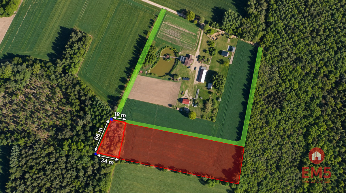 Działka 1692 m². Łubianka - Widok 5