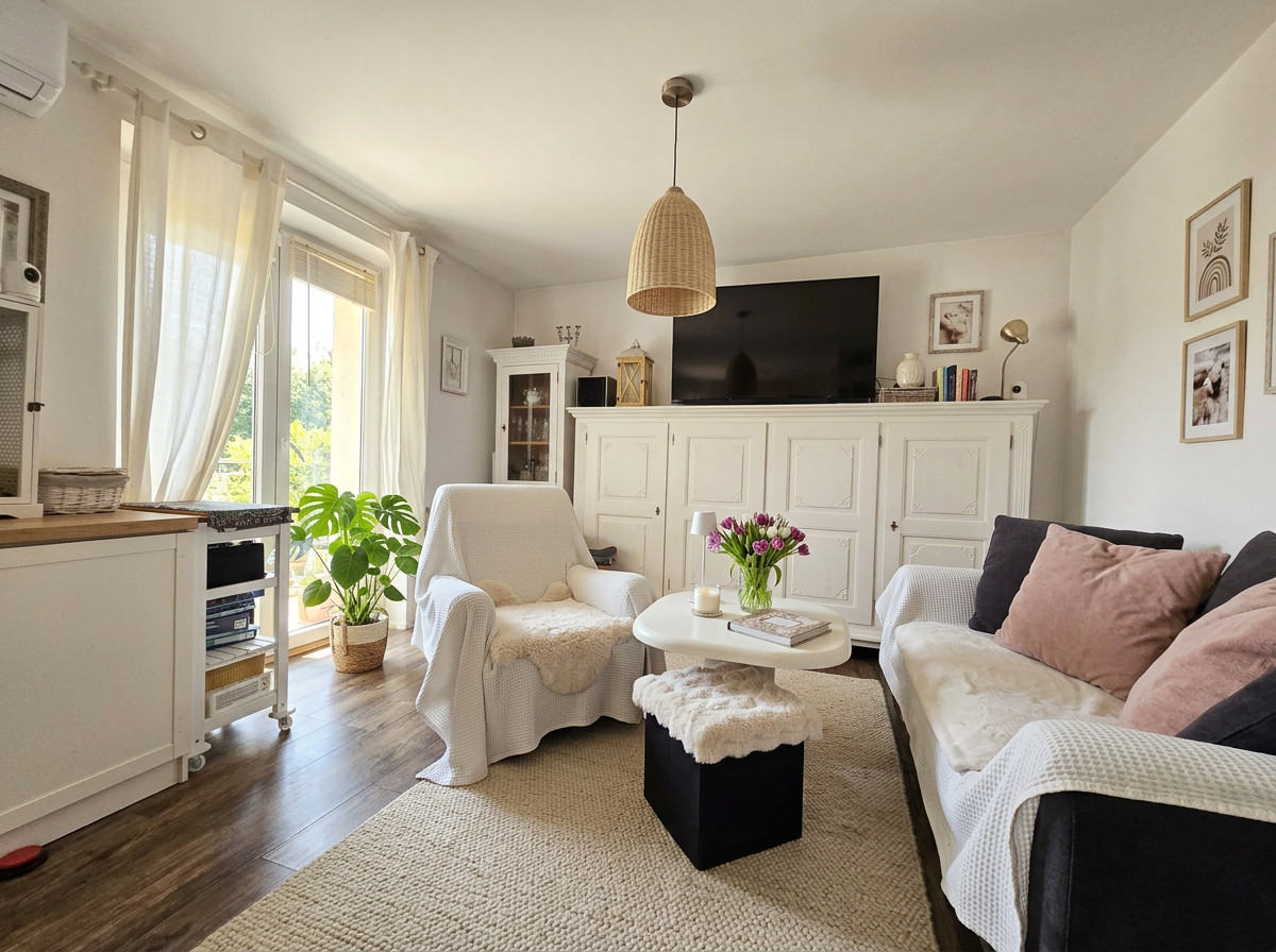 Przytulne mieszkanie 49,5 m² z ogrodem 230 m² i miejscem parkingowym