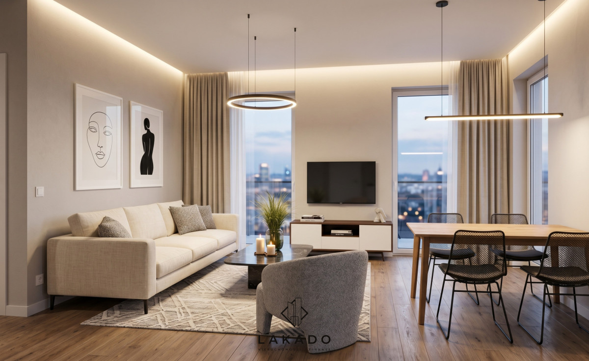 Nowe 3 pokoje (70,55 m2) z balkonem na 4. piętrze