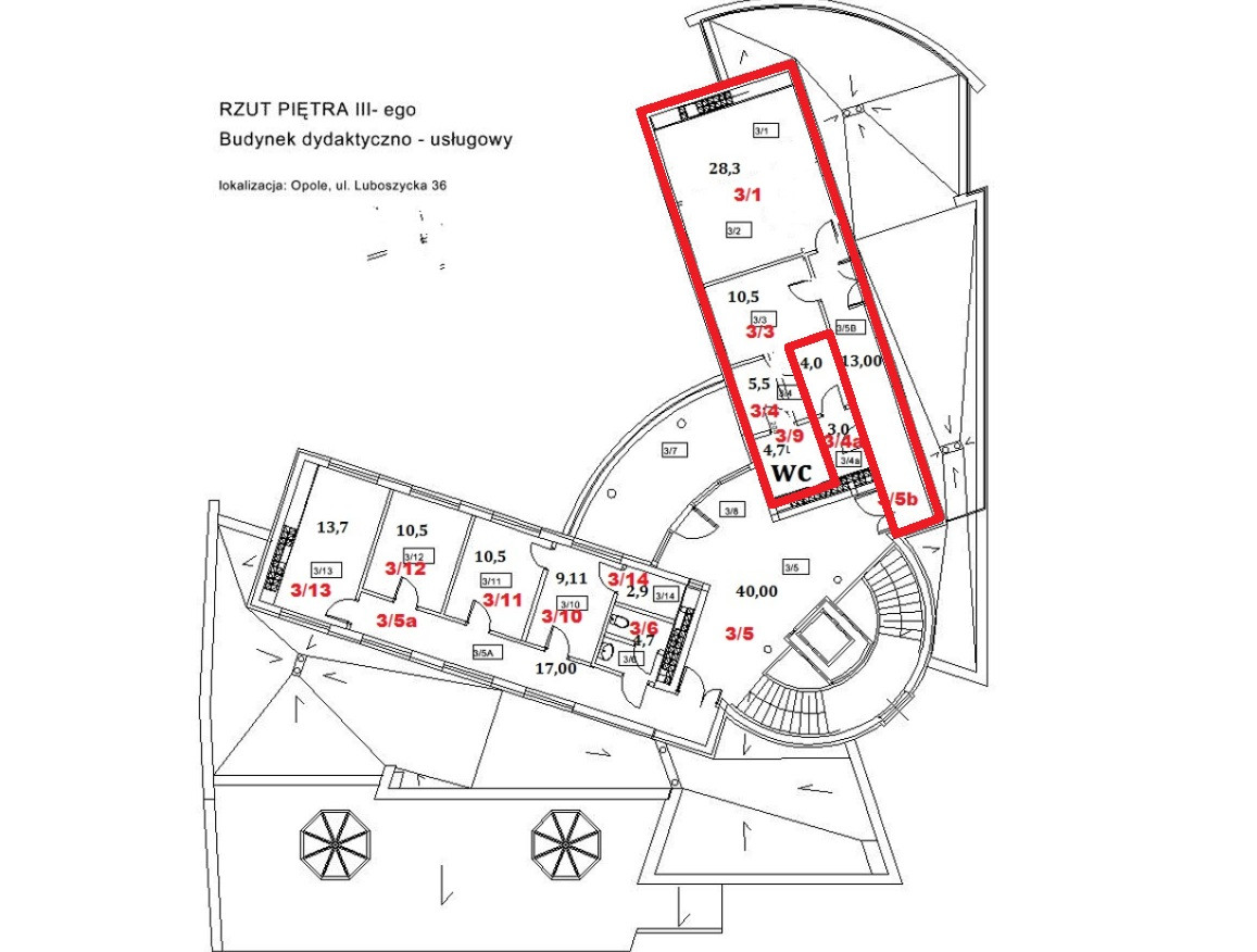 Lokal na wynajem - Opole, \"EUROPOLE\" - 62 m² - Widok 3