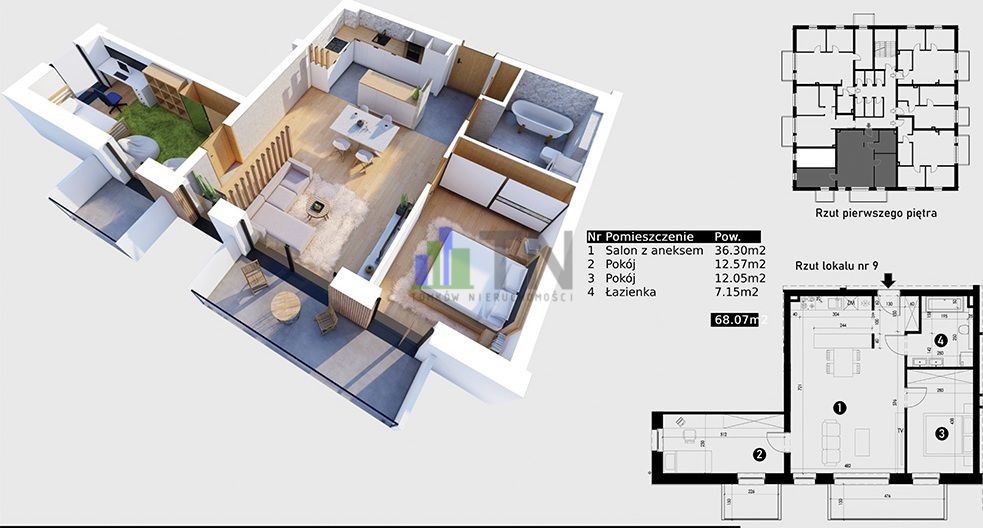 Apartment in Oława, powiat oławski - Widok 2