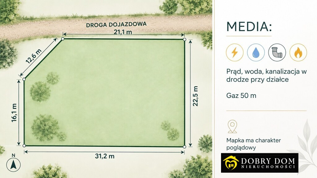 Działka 695 m² przy ul. Tygrysiej w Sobolewie - Widok 3