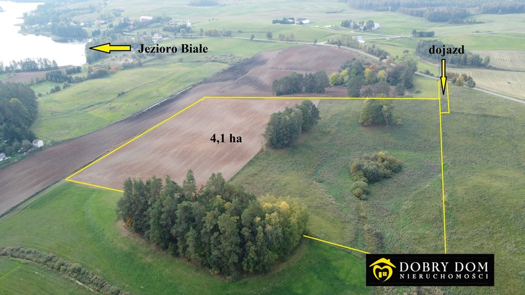 Piękna działka rolna 4,1 ha nad jeziorem-gmina Giby - Widok 2