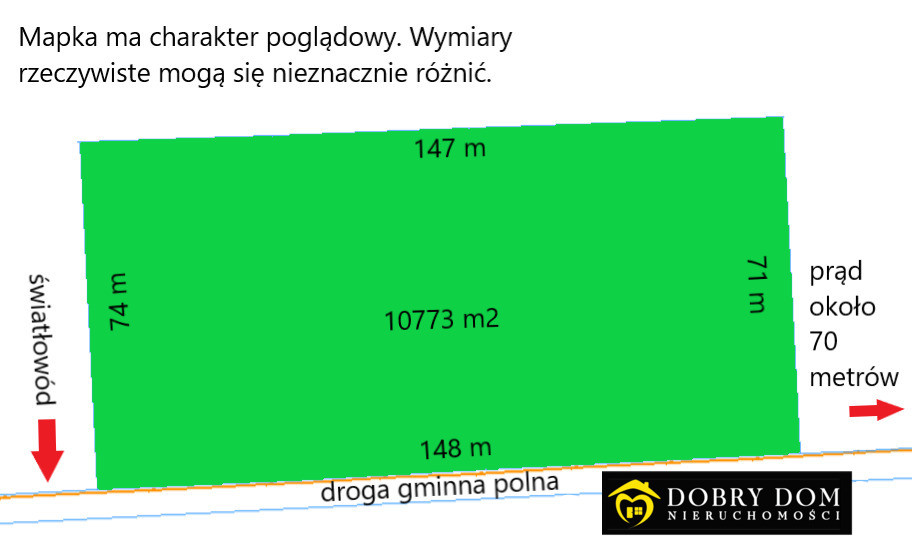 Działka inwestycyjna 10 773 m² | Złotoria - Widok 2
