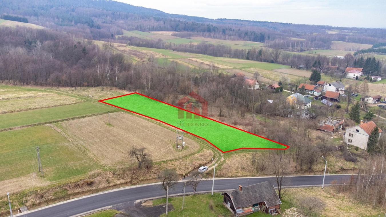 Działka przy drodze powiatowej 22,4 ar Żyznów Strzyżow - Widok 2