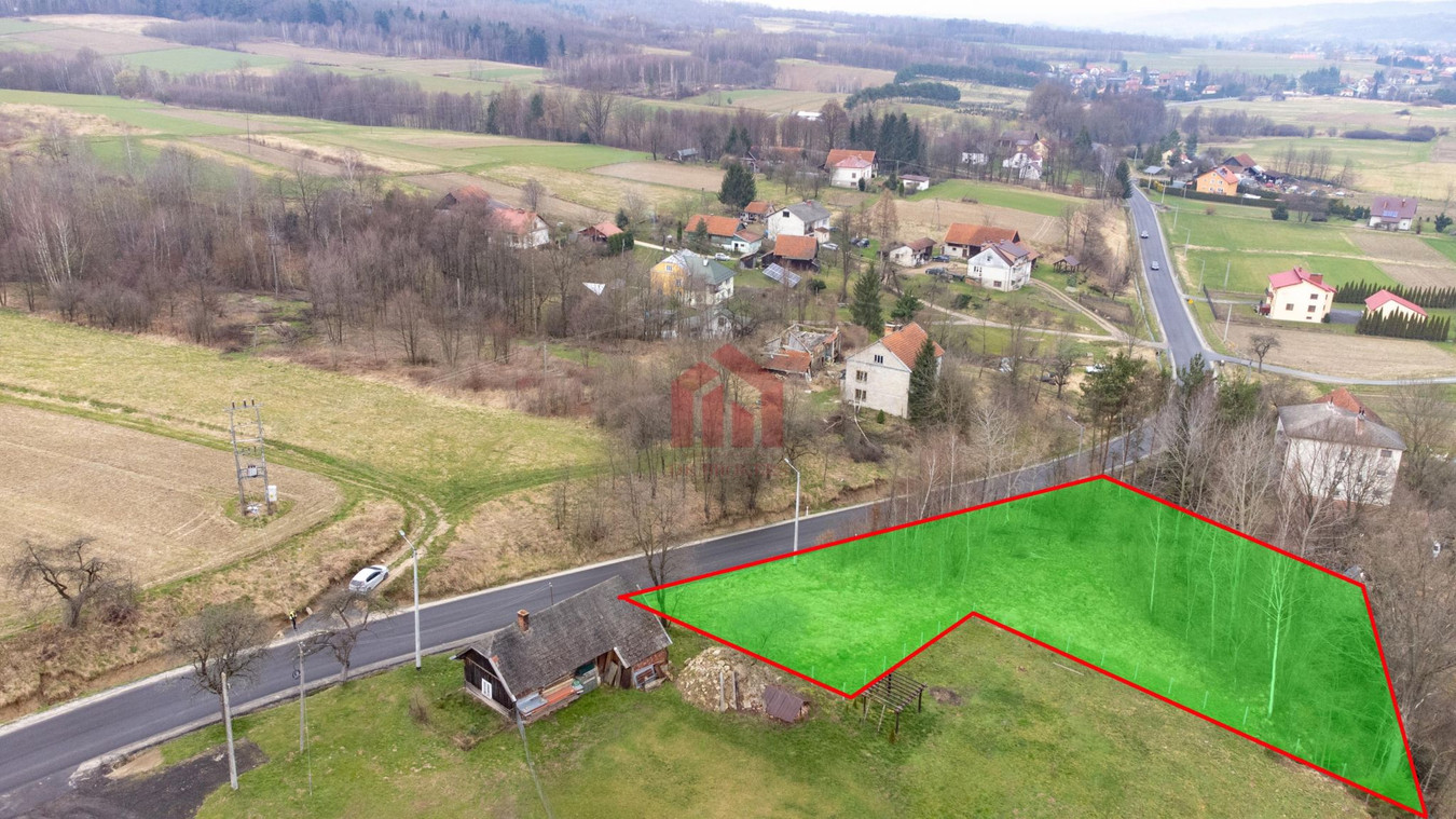 Działka 16,14 ara zlokalizowana przy drodze nr 989 - Żyznów - Strzyżów - podkarp - Widok 2