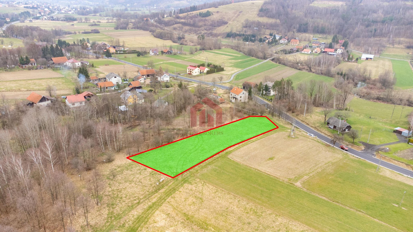 Działka przy drodze powiatowej 22,4 ar Żyznów Strzyżow - Widok 4