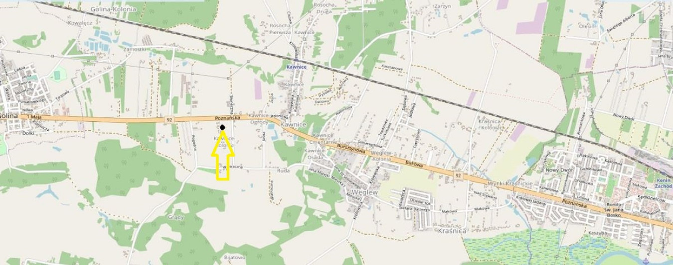 Działka budowlana o pow. 1000 m², blisko Konina-Kawnice, ul. Słoneczna - Więcej