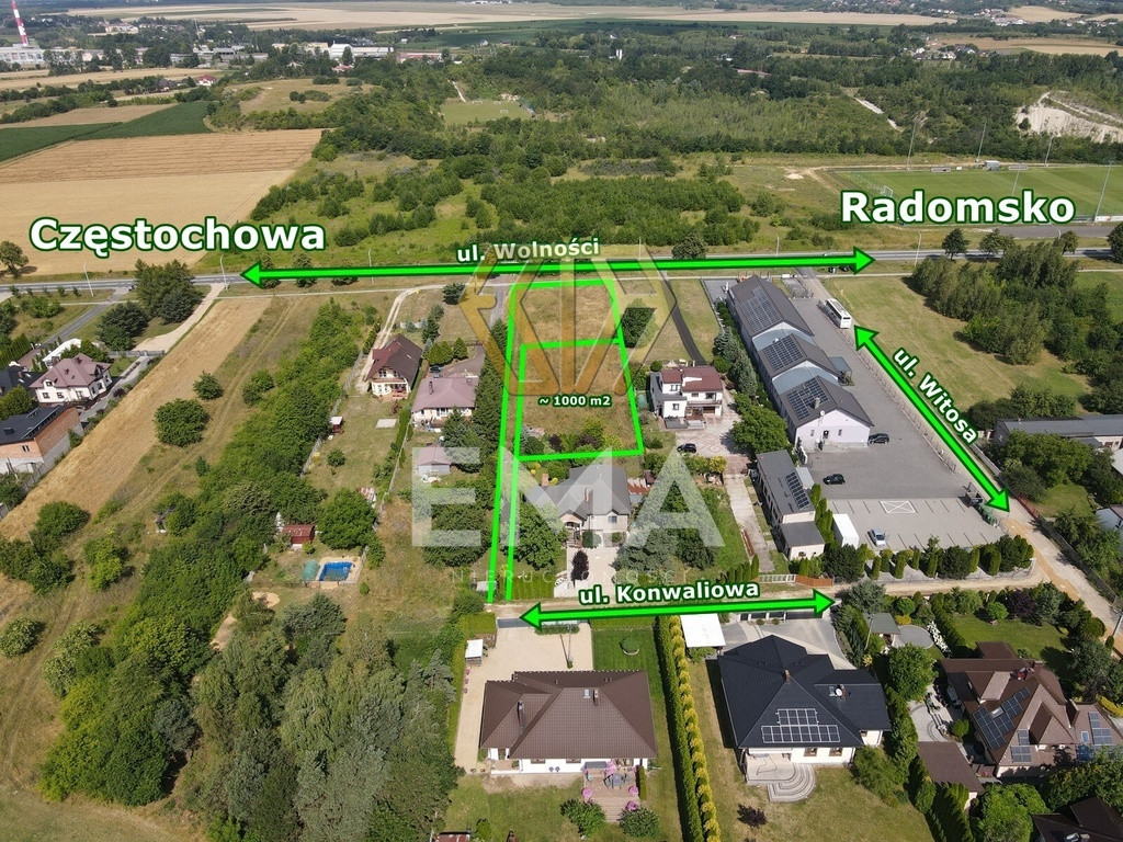 Szeroka działka 41 m | 1000 m² | Rędziny - Widok 2
