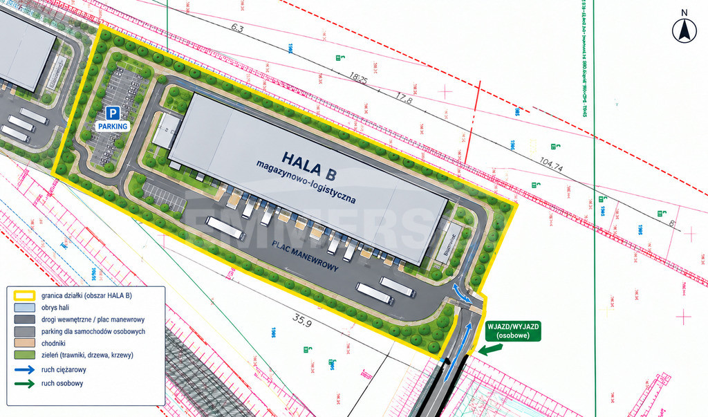 Grunt przemysłowy 7 500 m², asfaltowy dojazd, MPZP - Widok 4