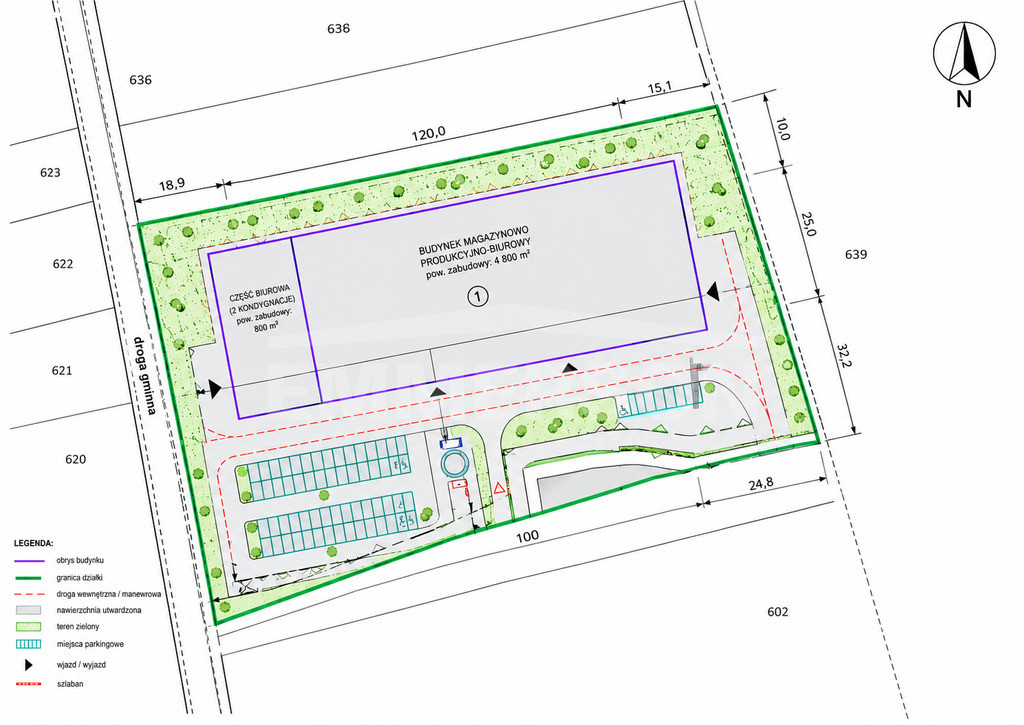 Grunt przemysłowy 15 000 m², plan, prostokąt, podz - Widok 4