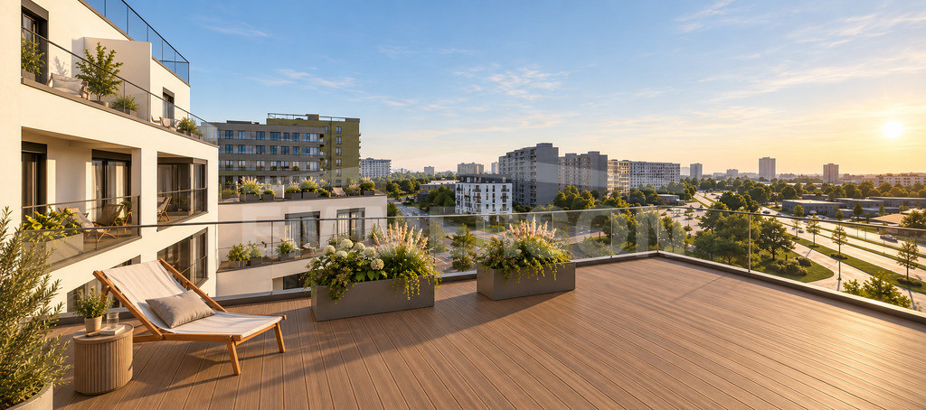 Inwestycyjne z widokowym tarasem 25,80m2