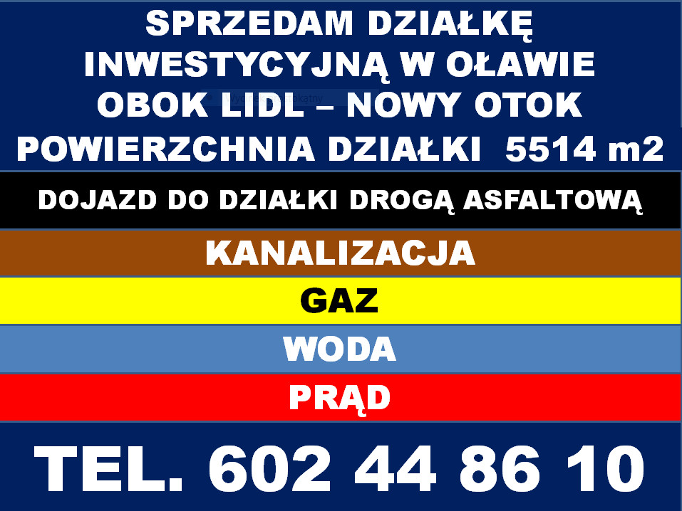 BIURO NIERUCHOMOŚCI OŁAWA UL. BRZESKA 13 / U SPRZEDA DZIAŁKE - Widok 3