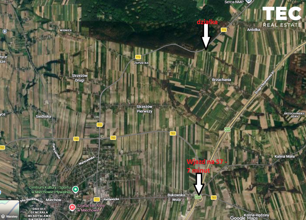 8 DZIAŁEK Z WZ | 1,04 HA | PRZY DAWNEJ DK7 | 7 MIN DO S7 | 780 000 ZŁ - Widok 3