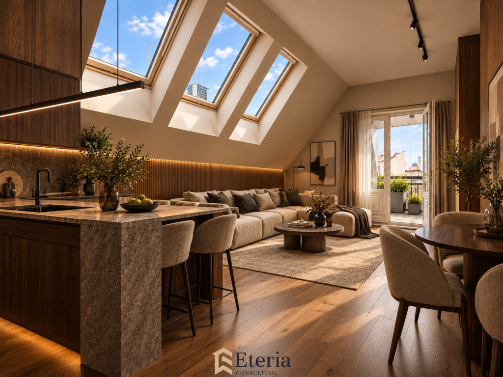 95,31 m² | Loftowy apartament w Pałacu Zylbera