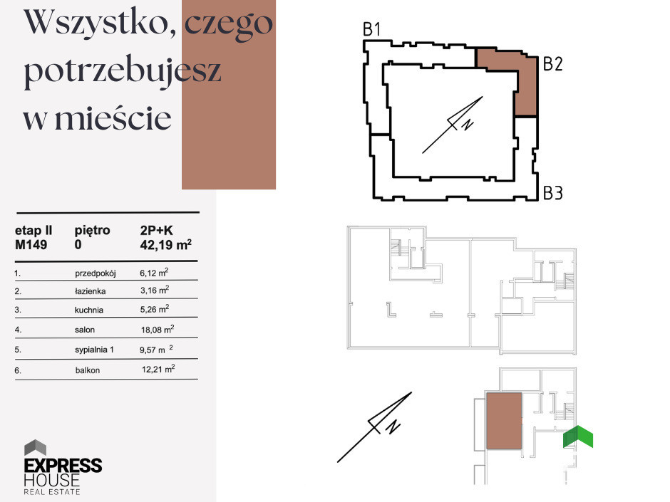 2-pokojowe mieszkanie z tarasem - Widok 6