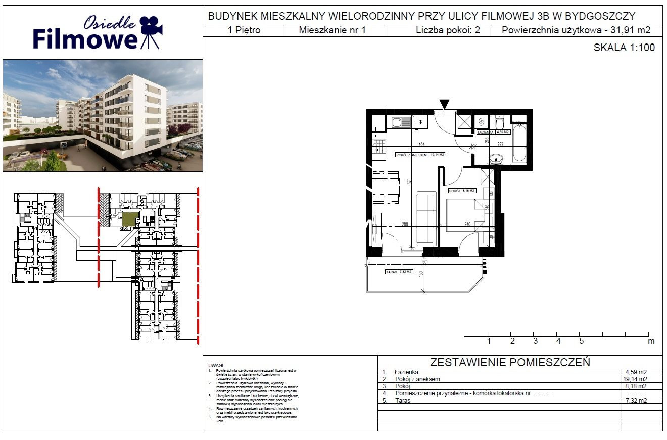 Apartment in Bydgoszcz, Osiedle Filmowe, Bartodzieje-Skrzetusko-Bielawki - View 2