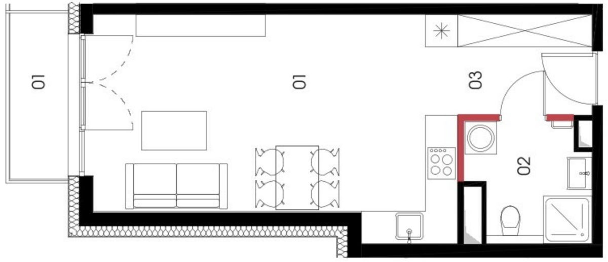 apartament z balkonem, tramwaj, zielona okolica - Widok 2