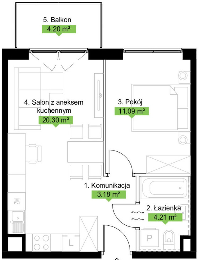 Apartment in Poznań, Podolany - Widok 2