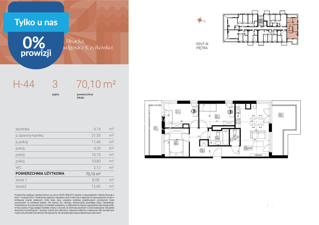 Apartamento T3, 70 m²