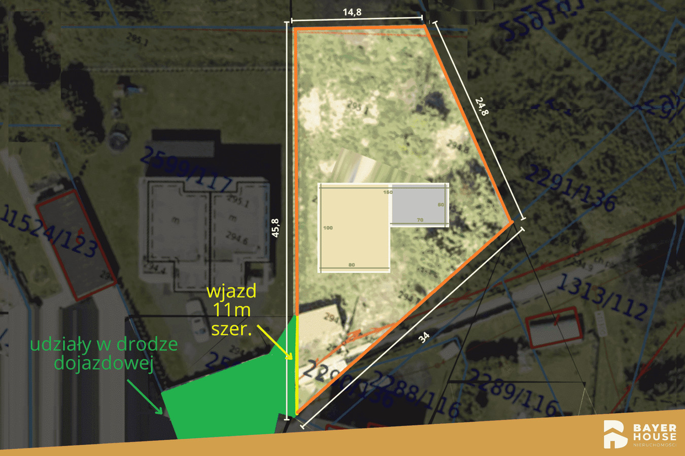 Działka budowlana 744 m² | ślepa uliczka | idealna pod dom | spokój - Więcej