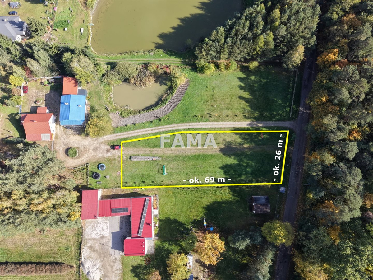 Działka 1802 m², blisko jez. Lutobórz, las, asfalt - Widok 2