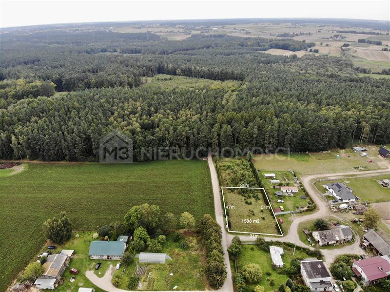 Działka budowlana przy lesie 1508 m² - Ciecholewy - Widok 4