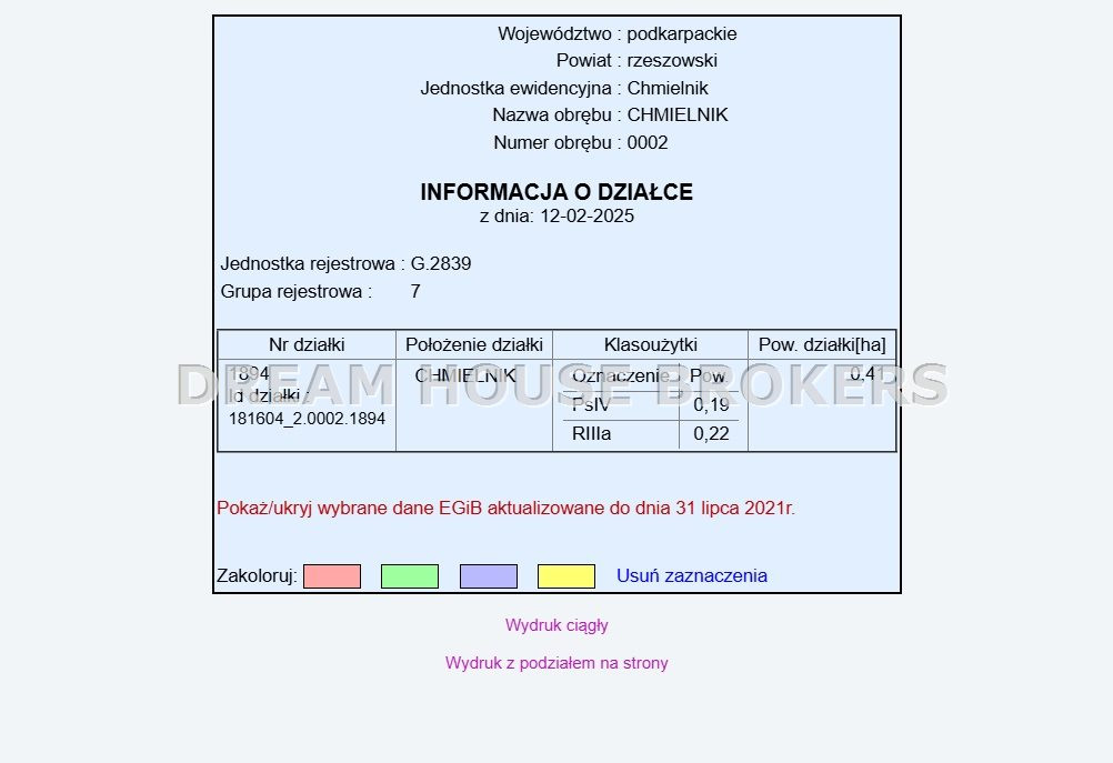 Działka 41ar - Chmielnik - Widok 4