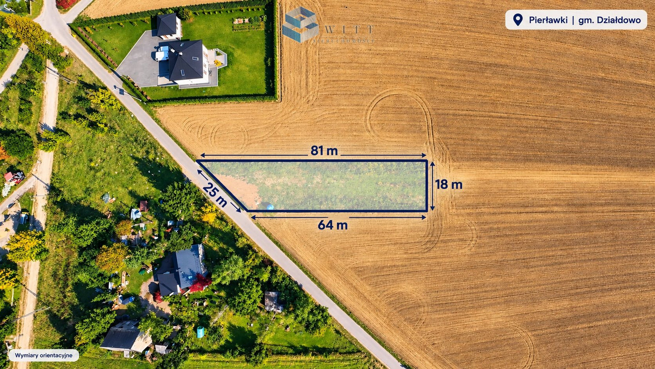 Działka budowlana 1245 m² | MPZP | media | asfalt - Widok 3