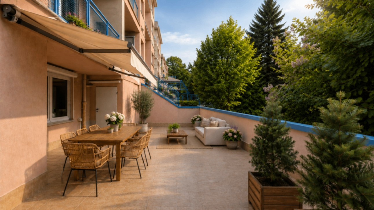 73,43 m² | 3 pokoje | duży taras | Krzyki, ul. Poranna - Widok 3