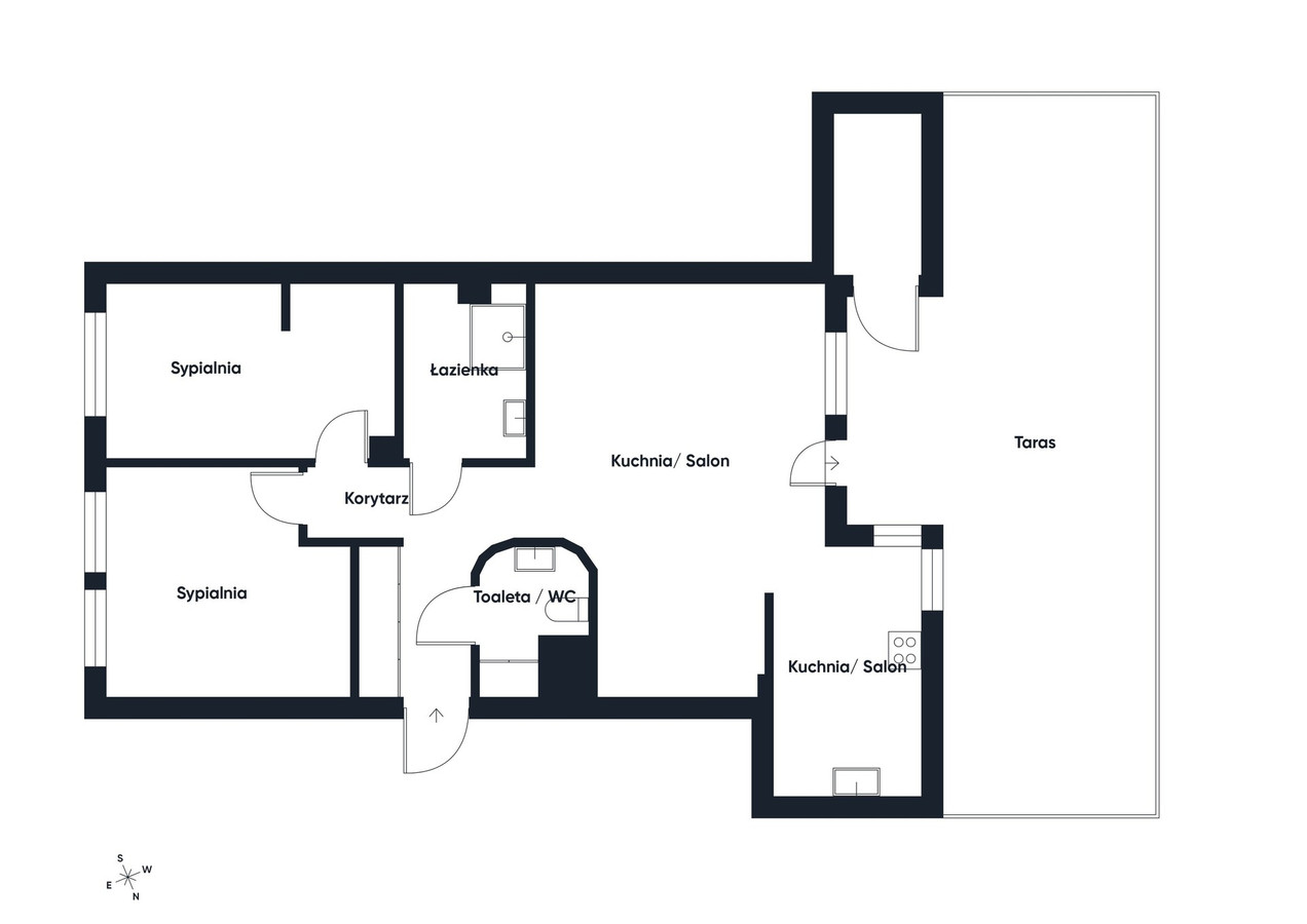 73,43 m² | 3 pokoje | duży taras | Krzyki, ul. Poranna - Widok 2