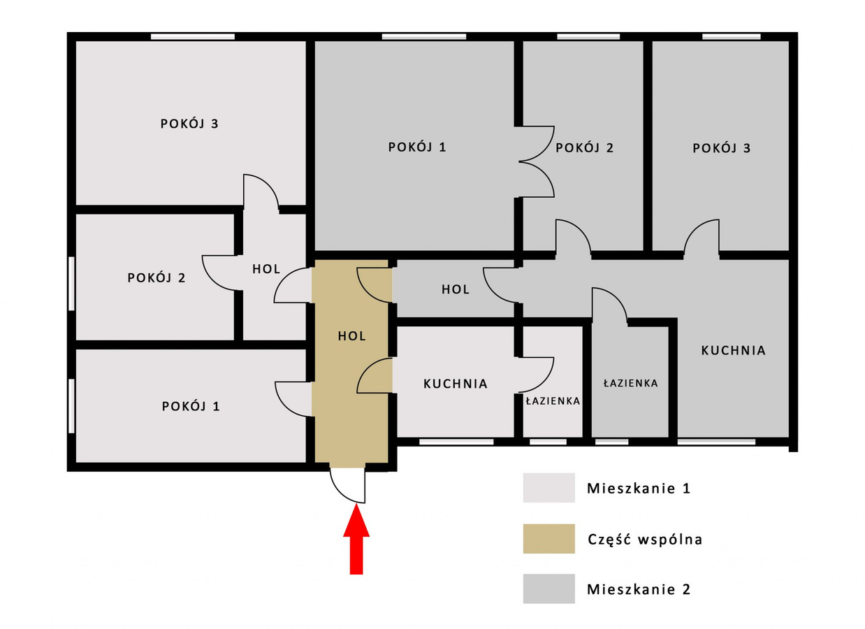 Duże mieszkanie 152 m2 z podziałem na 2 odrębne lokale CENTRUM