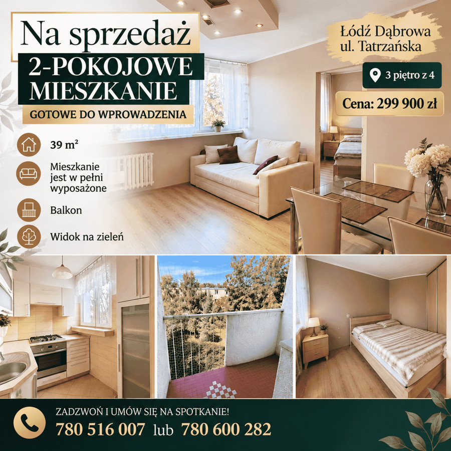 1-кімнатна квартира, 39 m²