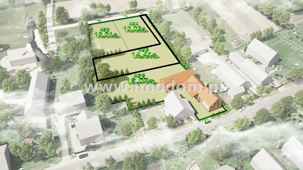 Działka budowlana 1441m² pod lasem Garwół / Wołów - Widok 3