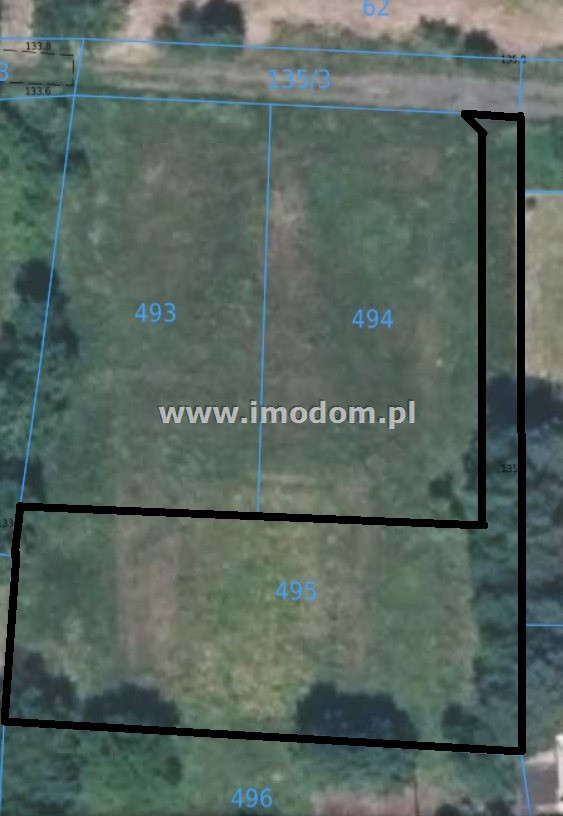 Działka budowlana 1441m² pod lasem Garwół / Wołów - Widok 2