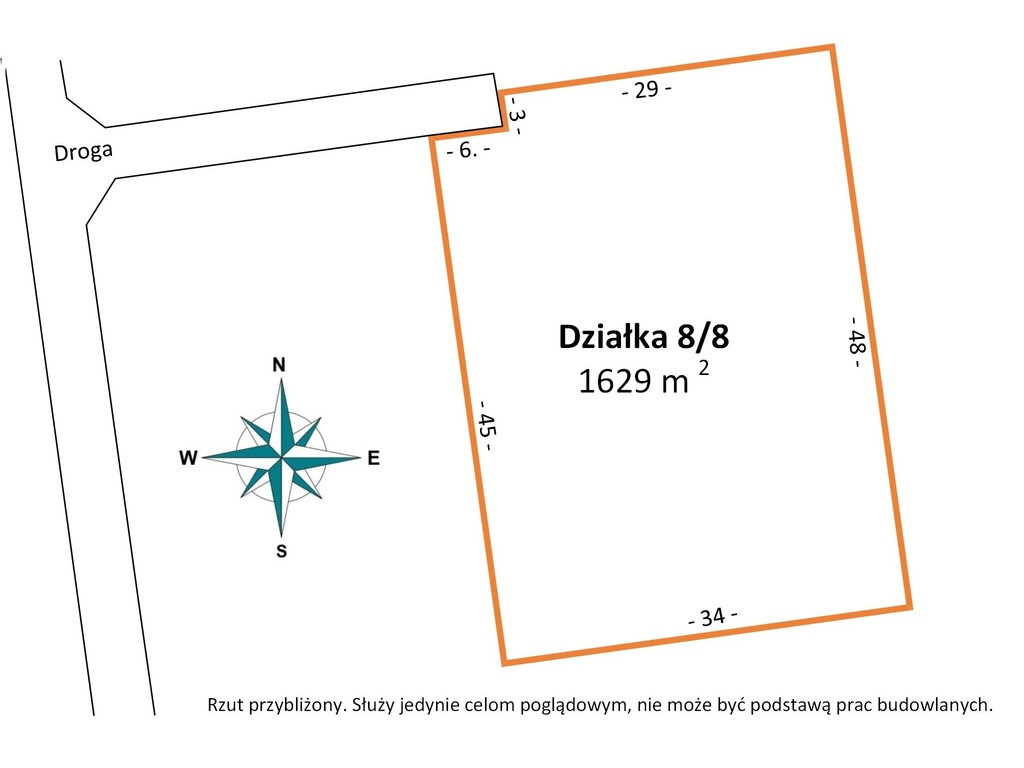 WZ na dom jednorodzinny - 1629 m² działki - Widok 4