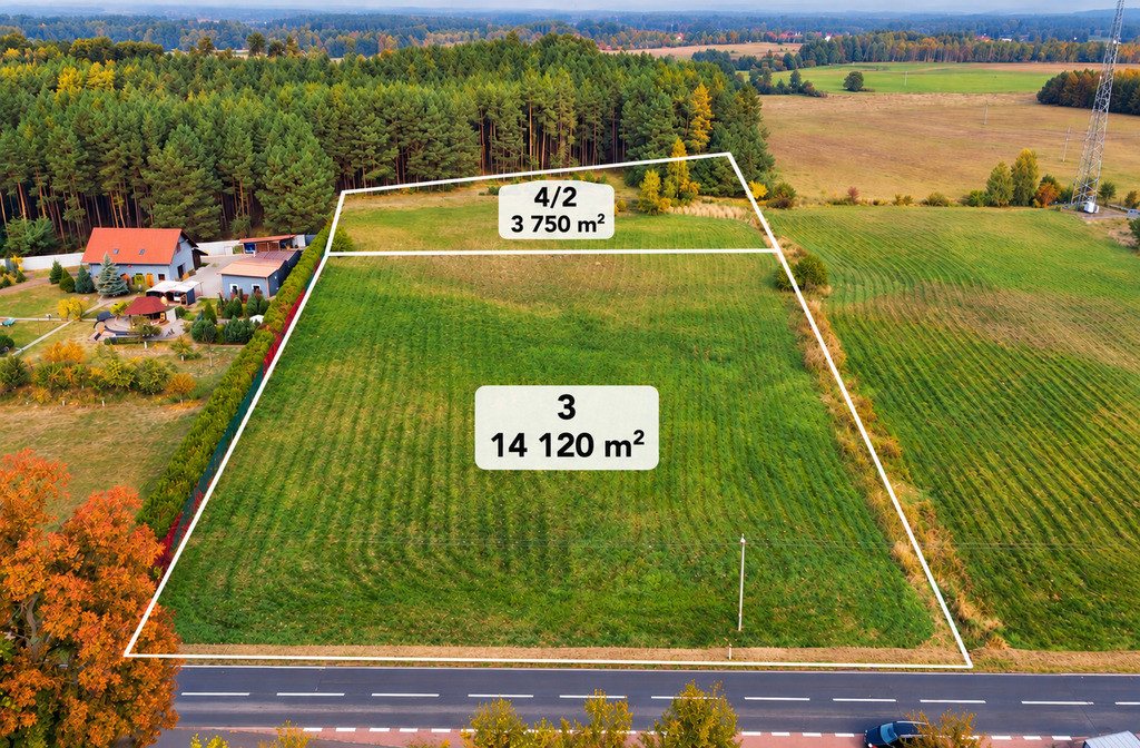 1,78 ha – potencjał na 12–14 działek i zysk - Widok 4