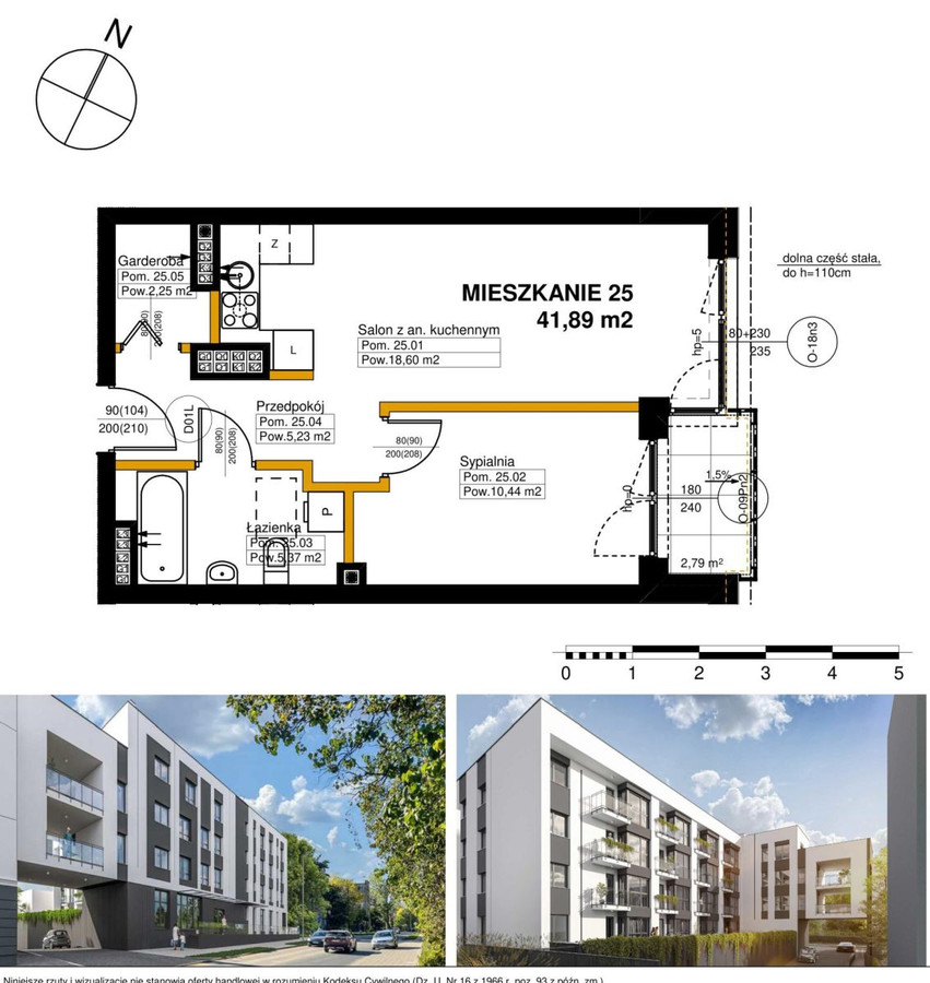 2 pokojowy Apartament w stanie deweloperskim - Widok 2