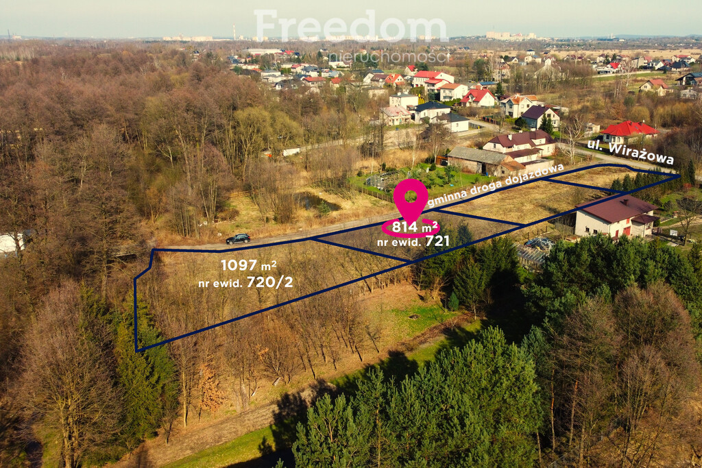 Działka budowlana z warunkami zabudowy 814 m² - Widok 2