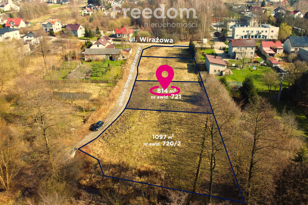 Działka budowlana z warunkami zabudowy 814 m² - Więcej