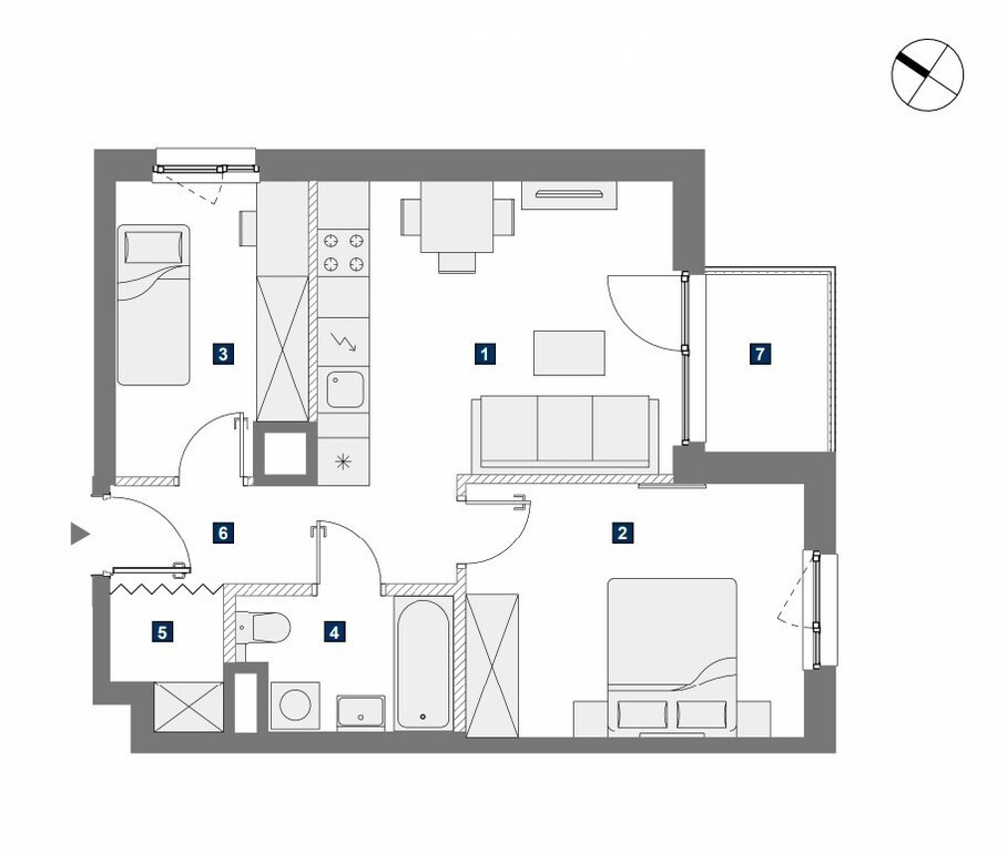 Apartment in Warszawa, Osiedle Wierzbno, Mokotów - Widok 2