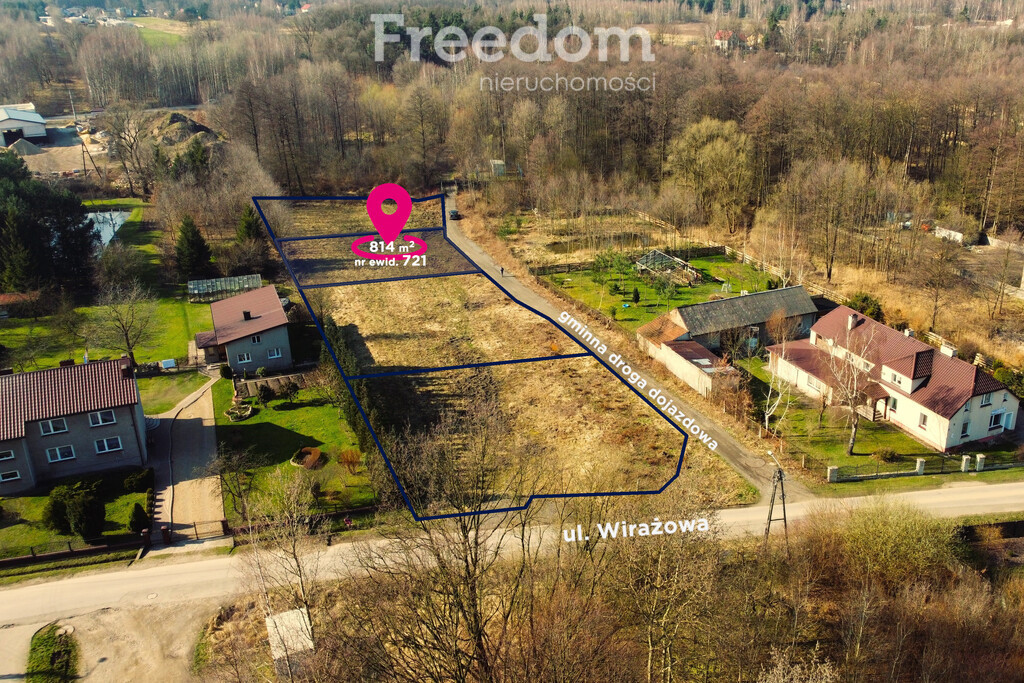 Działka budowlana z warunkami zabudowy 814 m² - Widok 5