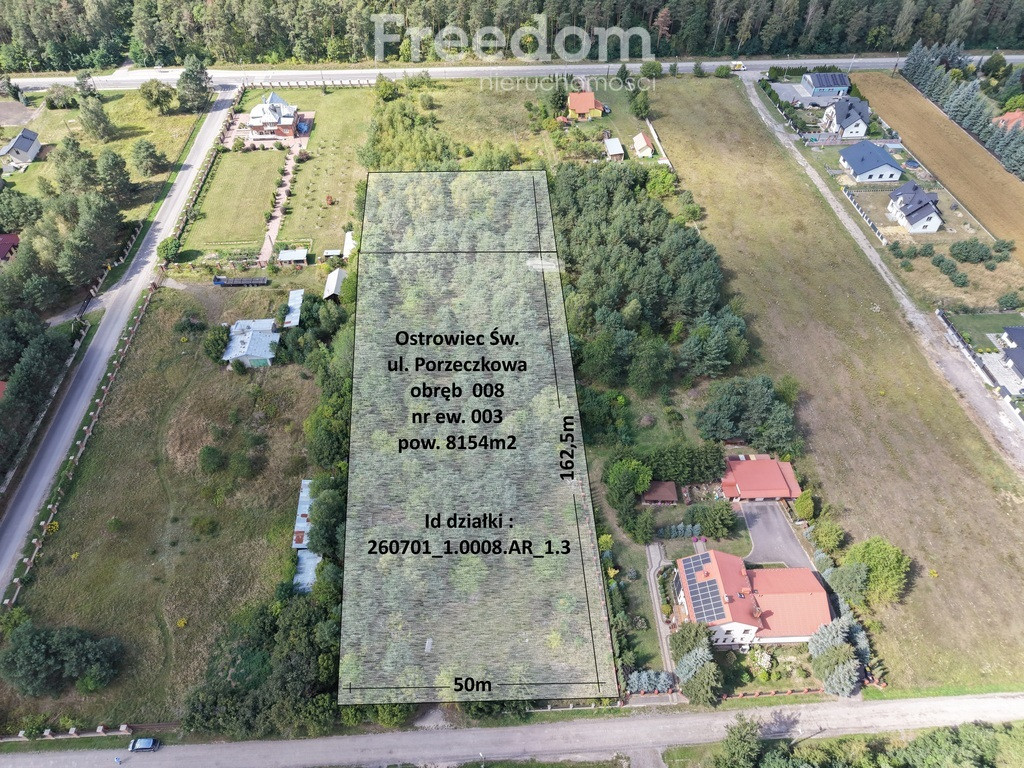 Działka budowlano-rolna 8154 m² ogrodzona - Widok 2