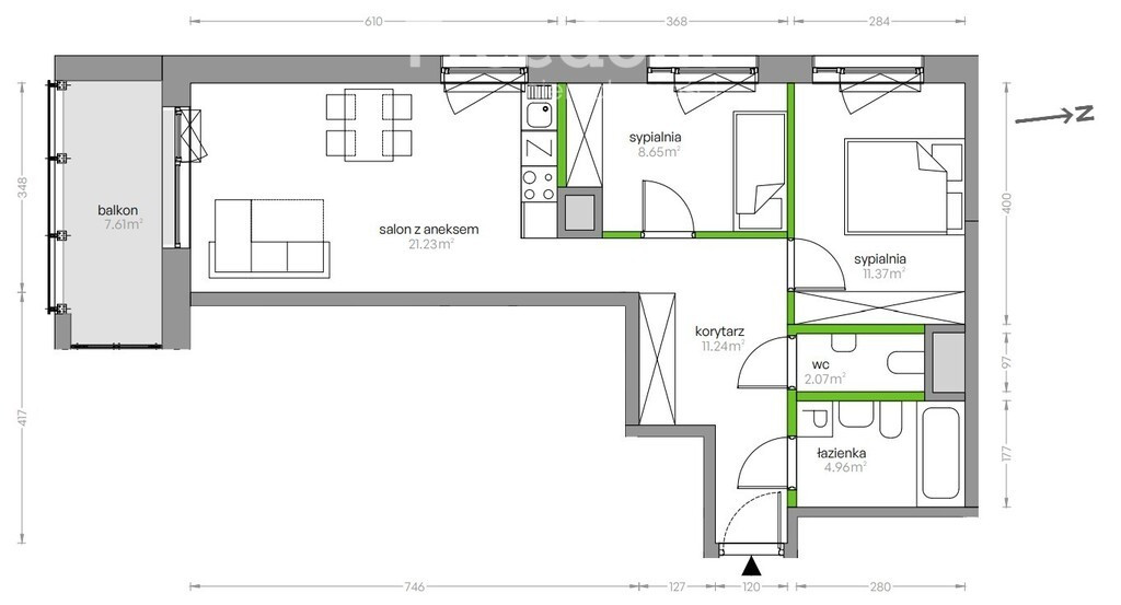 Apartment in Warszawa, Stegny, Mokotów - Widok 6