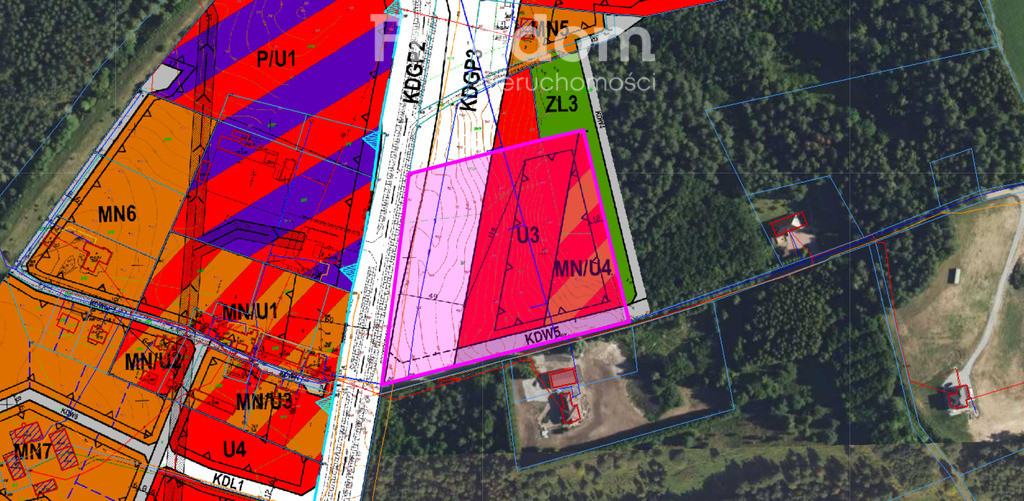 Działka inwestycyjna 2,34 ha przy DK51 - Widok 4