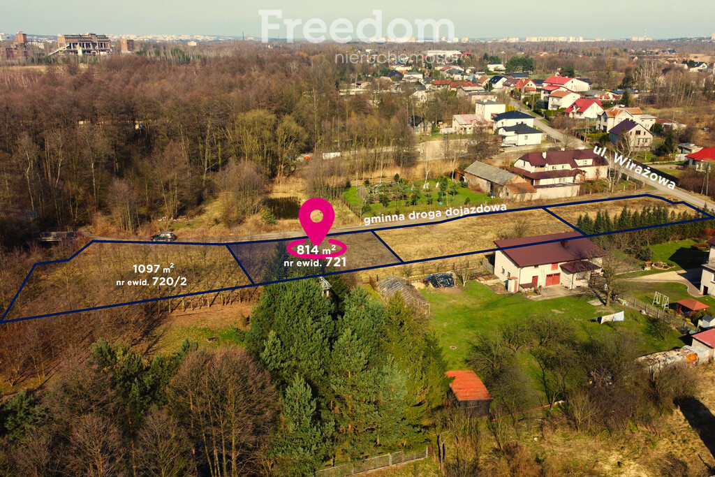 Działka budowlana z warunkami zabudowy 814 m² - Widok 3