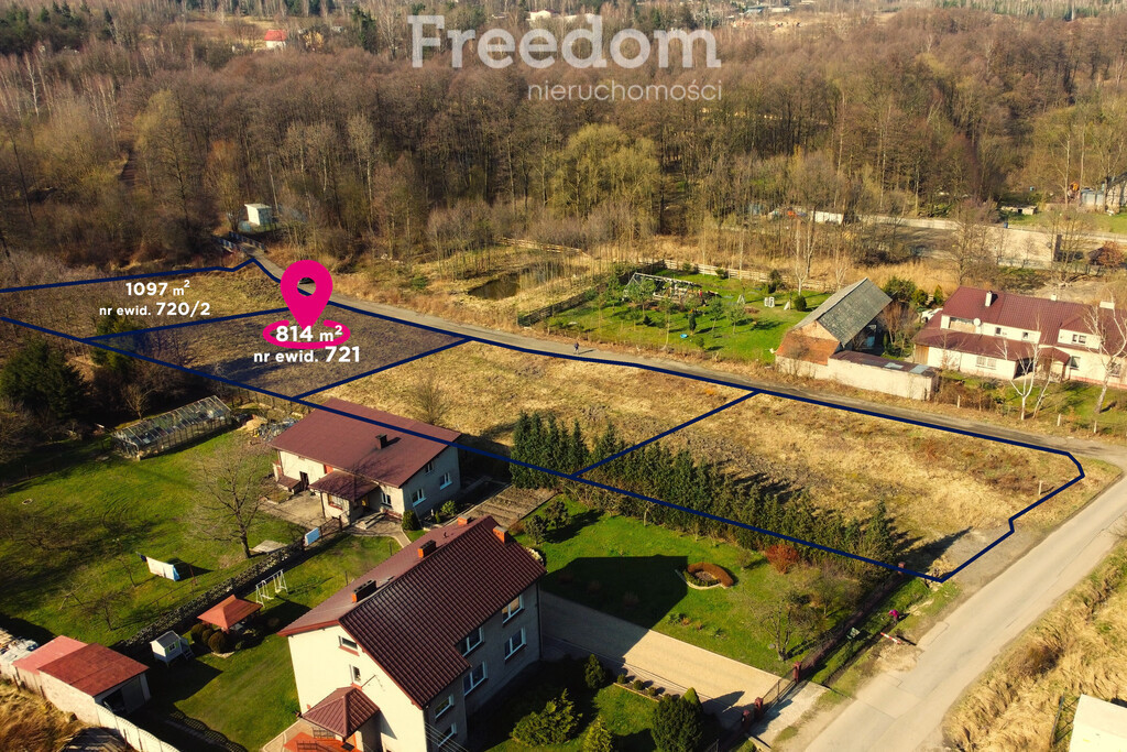Działka budowlana z warunkami zabudowy 814 m² - Widok 4