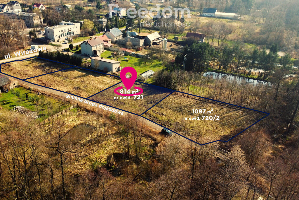 Działka budowlana z warunkami zabudowy 814 m² - Widok 6
