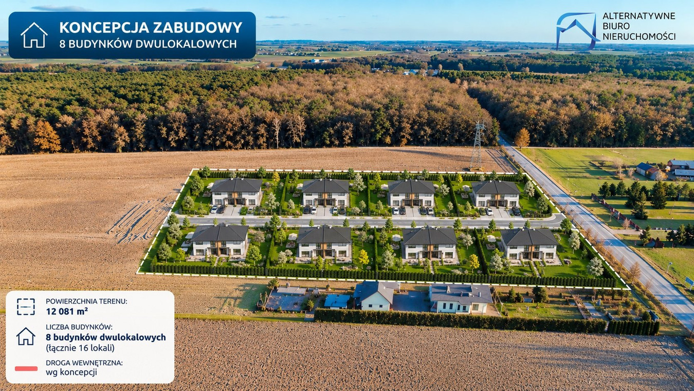Teren pod kameralne osiedle | 8 domów - Widok 2